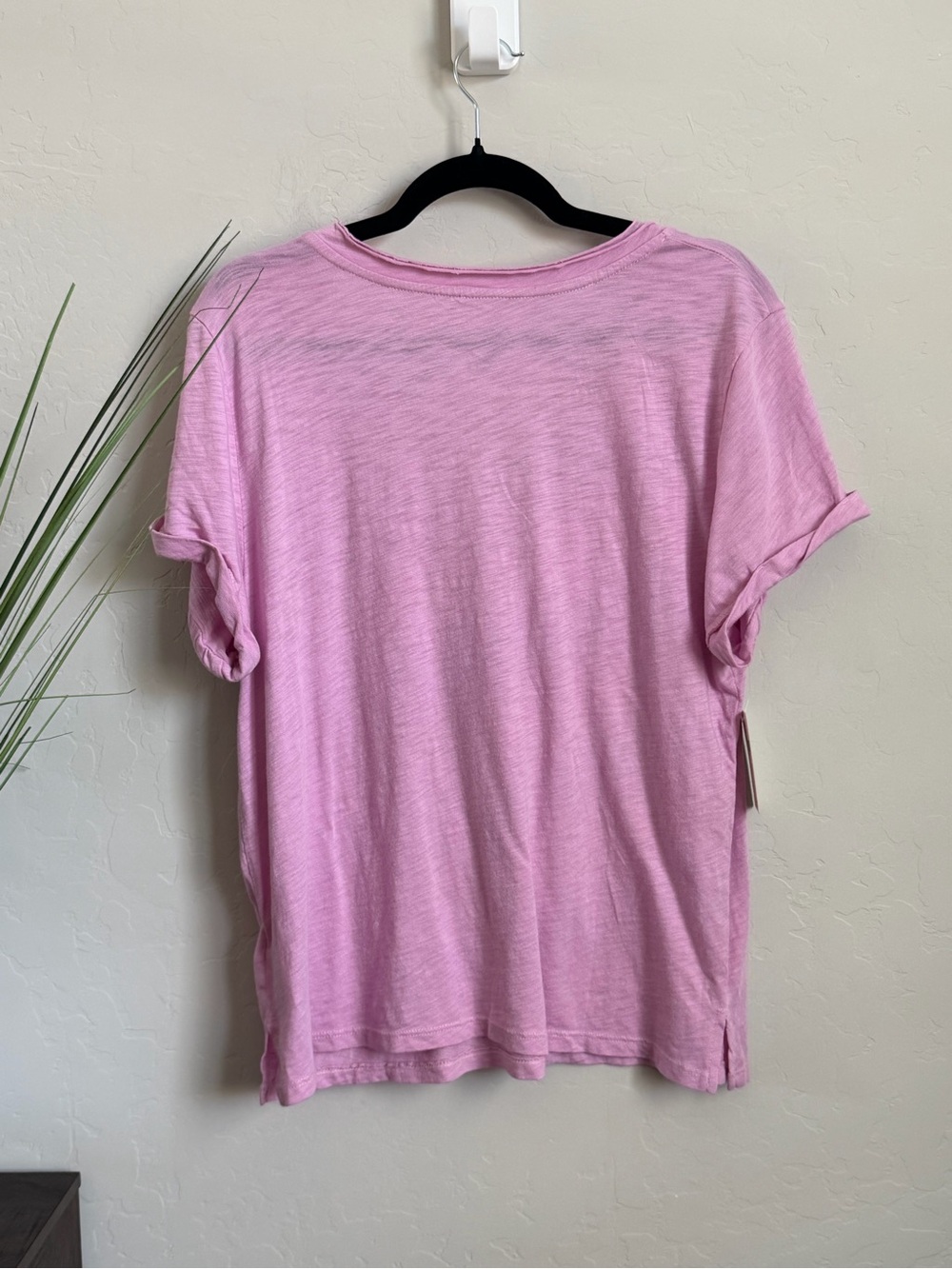 Pilcro Anthropologie Lilac Pink Pocket Tee NWT Medium Cotton Modal - Picture 2 of 7